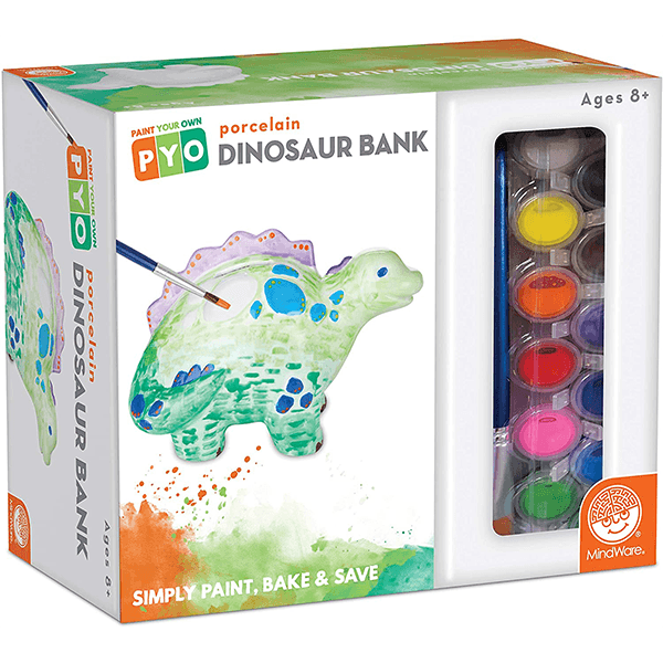 Mindware Paint Your Own Porcelain Bank: Dinosaur