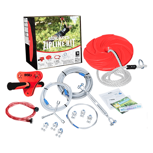 Slackers 90' Eagle Zipline Kit With Free Spring Brake Kit