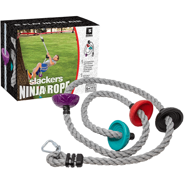 Slackers NinjaLine Ninja Climbing Rope with Foot Holds