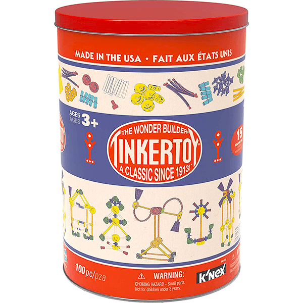K'NEX TinkerToy - Classic Building Tin