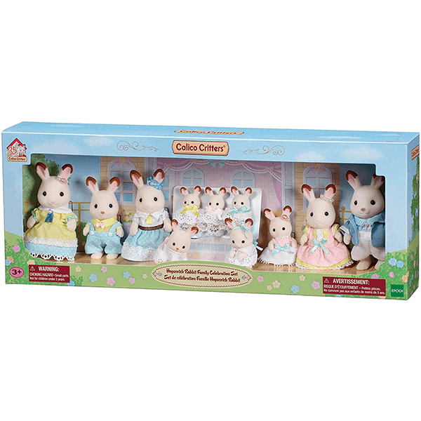 Calico Critters Hopscotch Rabbit Family Celebration Set