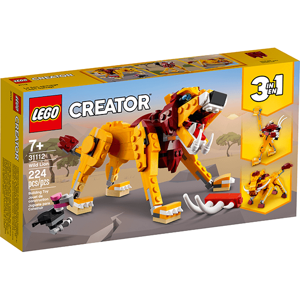 Discontinued LEGO® Creator 3 in 1 31112 Wild Lion