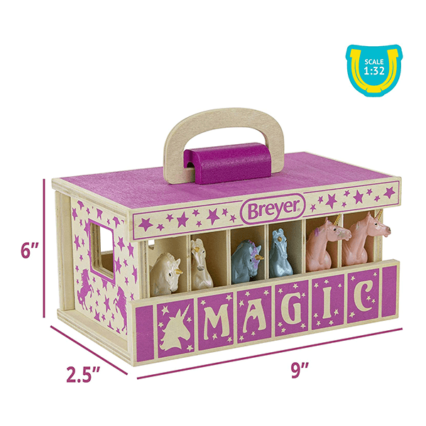 Breyer Reeves Unicorn Magic Wooden Stable Playset