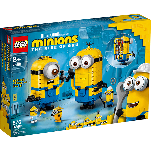 Discontinued LEGO® Minions 75551 Brick-built Minions and their Lair