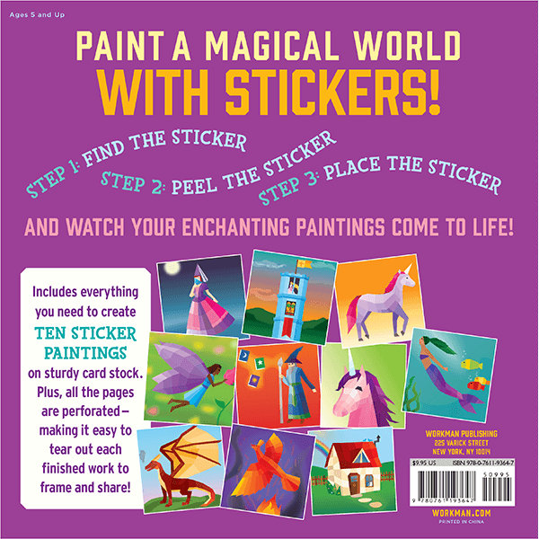 Workman Publishing Paint by Sticker Kids: Unicorn & Magic