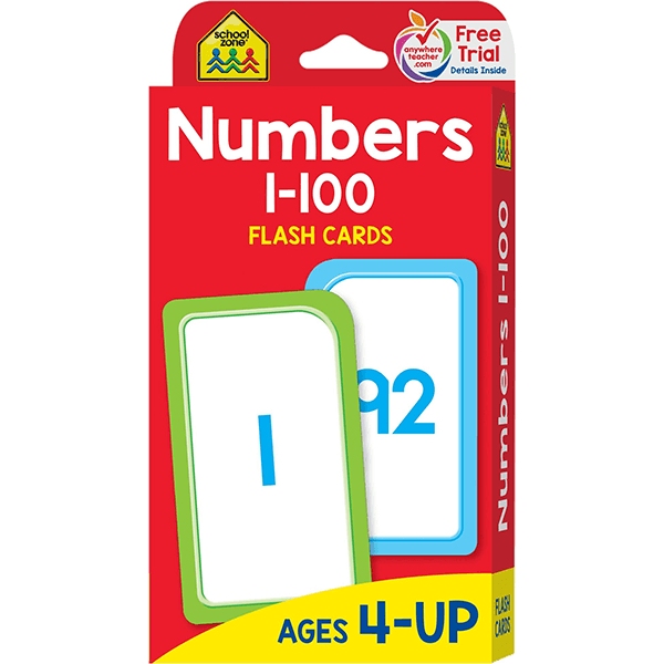 School Zone Numbers 1 - 100 Flash Cards