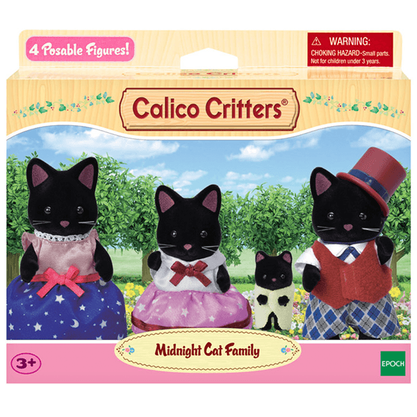 Calico Critters Midnight Cat Family