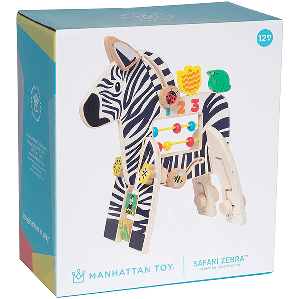 Manhattan Toy Safari Zebra Wooden Activity Toy