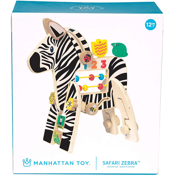 Manhattan Toy Safari Zebra Wooden Activity Toy