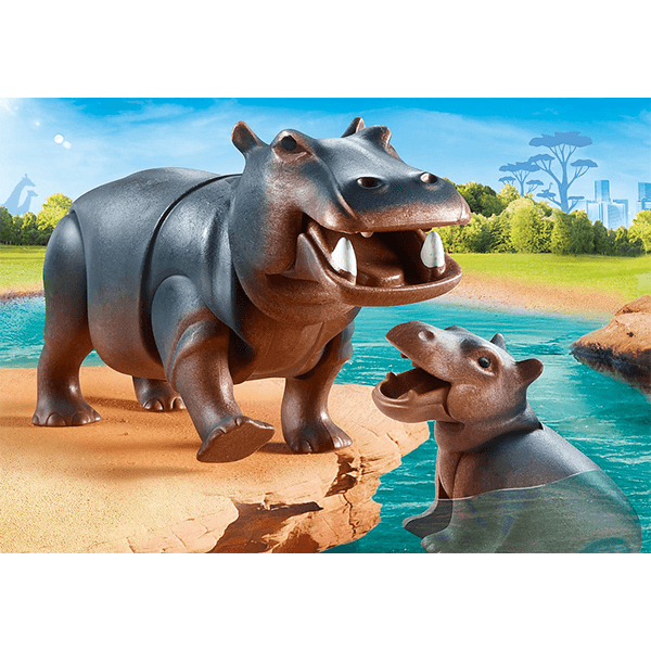 Playmobil Hippo with Calf