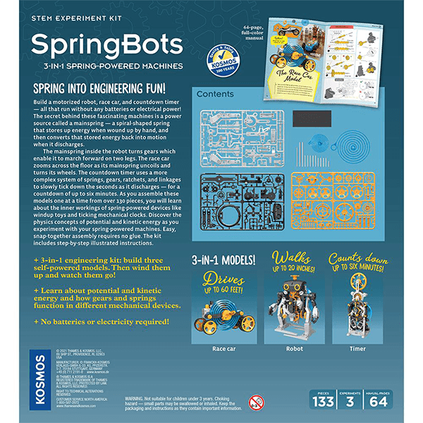 Thames & Kosmos Springbots: 3-in-1 Spring-Powered Machines