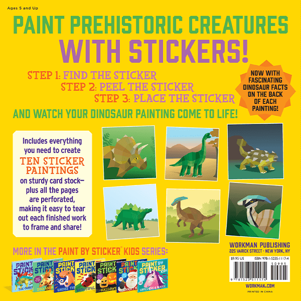 Workman Publishing Paint by Sticker Kids: Dinosaurs