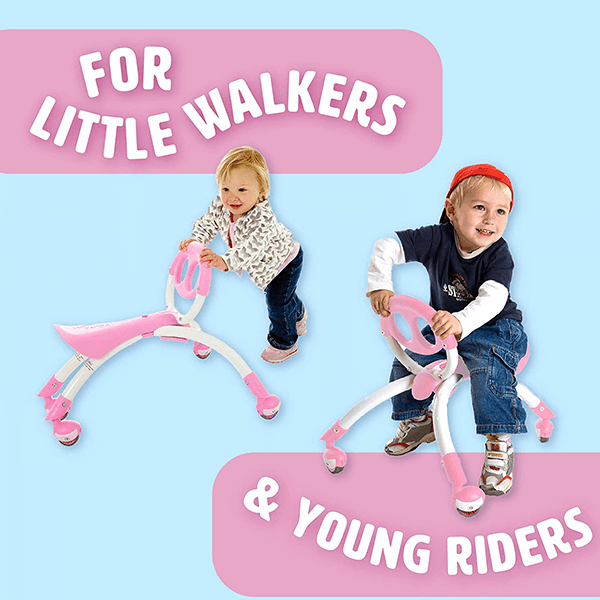 YBike Pewi Pink Ride-On Toy and Walking Buddy