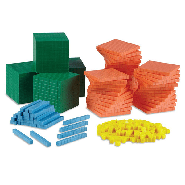 Hand2Mind Plastic Differentiated Base Ten Blocks Class Set