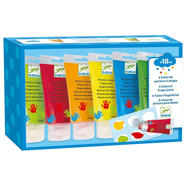 Djeco 6 Classic Finger Paint Tubes