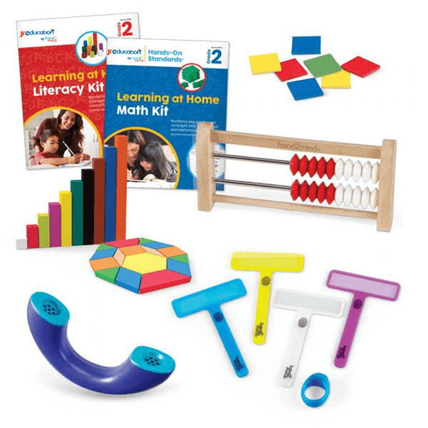 JR Education Learning at Home Math and Literacy Kit (Grade 2)