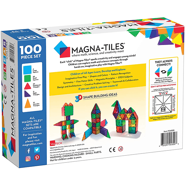 Magna-Tiles® Clear Colours 100-Piece Set