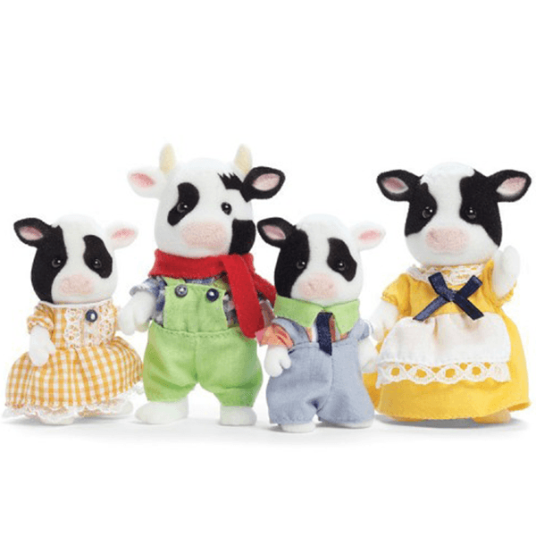 Calico Critters Friesian Cow Family