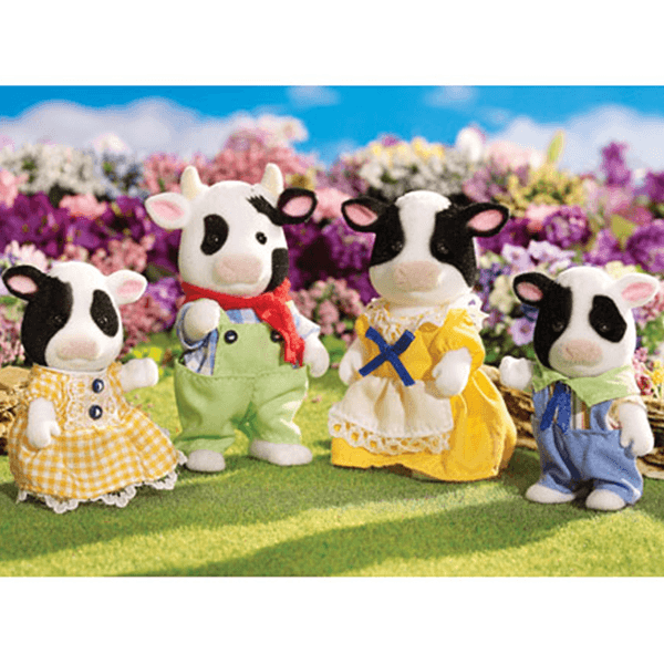 Calico Critters Friesian Cow Family