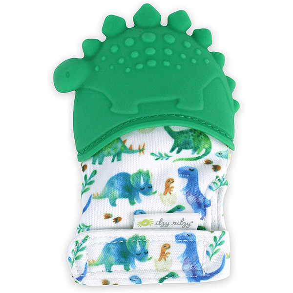 Itzy Ritzy Itzy Mitt Silicone Teething Mitts - Dinosaur