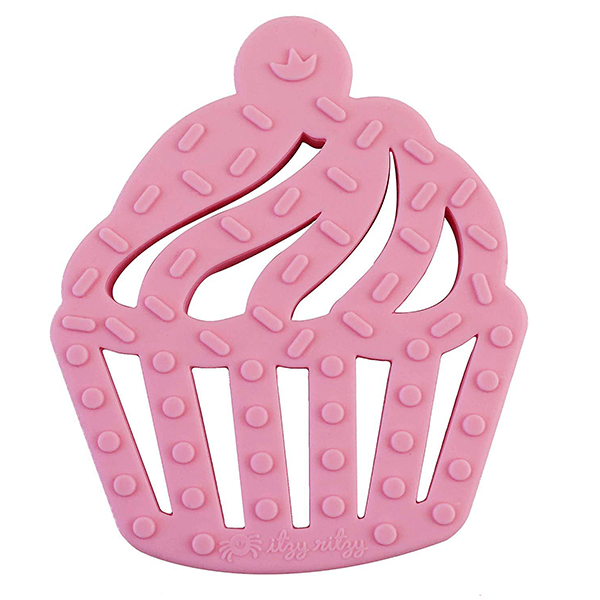 Itzy Ritzy Chew Crew Silicone Baby Teethers - Cupcake