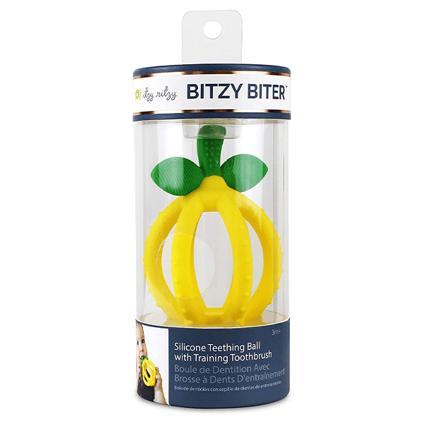 Itzy Ritzy Bitzy Biter Teething Ball - Lemon