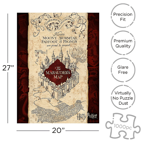 Harry Potter Marauder's Map 1000 Piece Puzzle