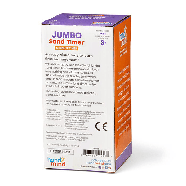 Hand2Mind Jumbo Sand Timer - 5 Minute