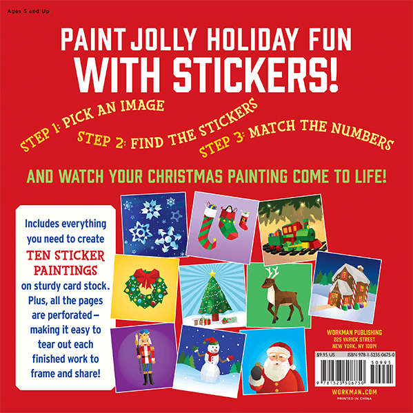 Workman Publishing Paint by Sticker Kids: Christmas