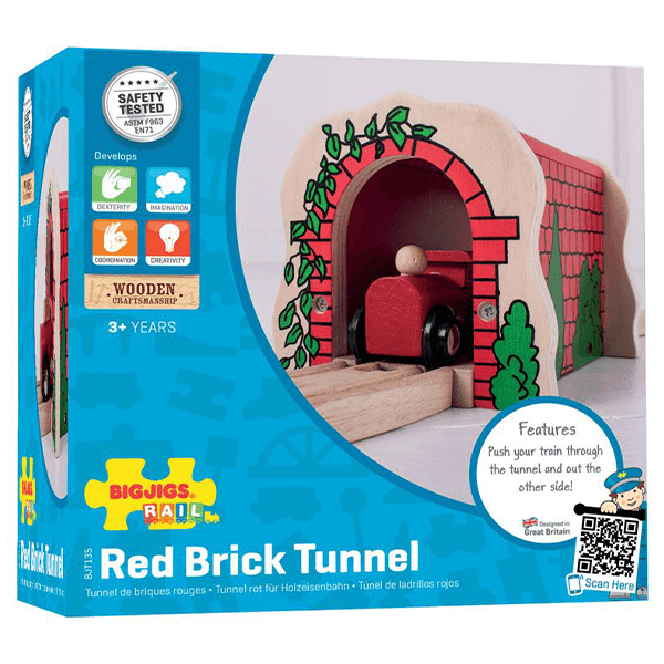 Bigjigs Toys Red Brick Tunnel