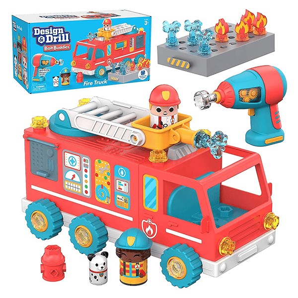 Educational Insights Design & Drill Bolt Buddies Fire Truck