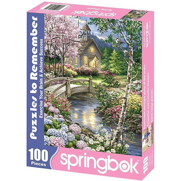 SpringBok Spring Chapel 100 Piece Puzzle