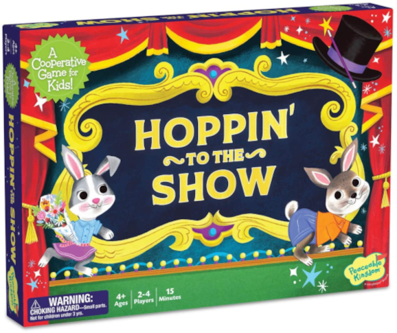 Peaceable Kingdom Hoppin' To The Show Cooperative Game for Kids