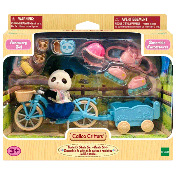 Calico Critters Cycle & Skate Set - Panda Girl