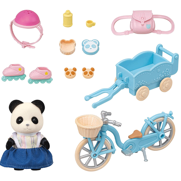 Calico Critters Cycle & Skate Set - Panda Girl