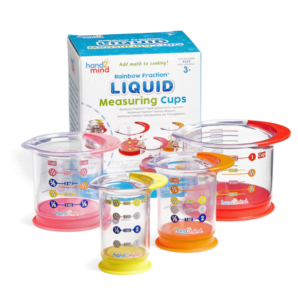 Hand2Mind Rainbow Fraction Liquid Measuring Cups