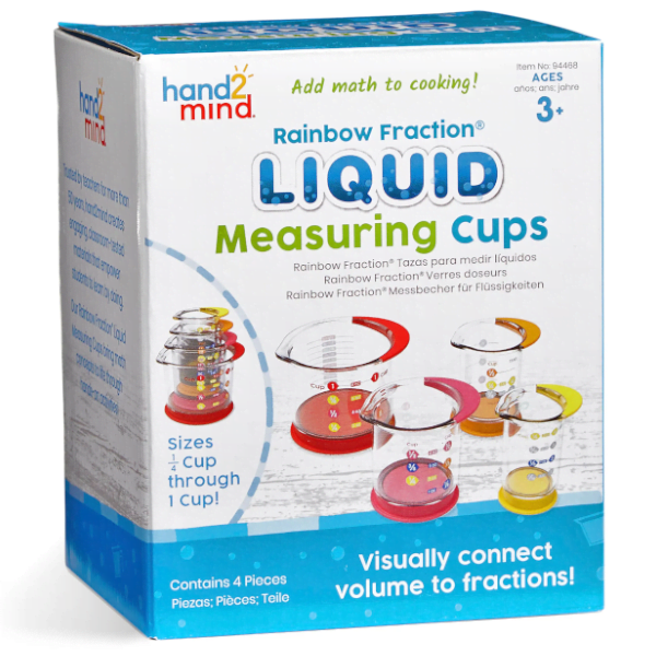 Hand2Mind Rainbow Fraction Liquid Measuring Cups