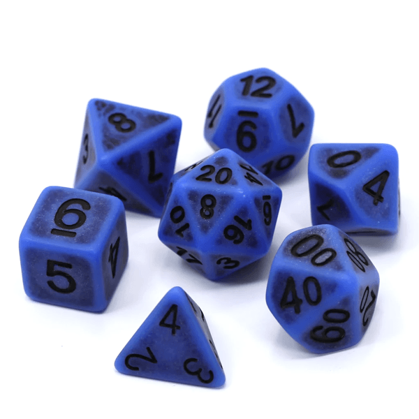 Die Hard Dice Polymer 7 Piece RPG Set - Cobalt Ancient