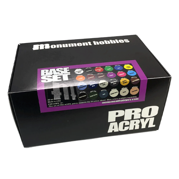 Monument Hobbies Pro Acryl Base Set (24 Colours)