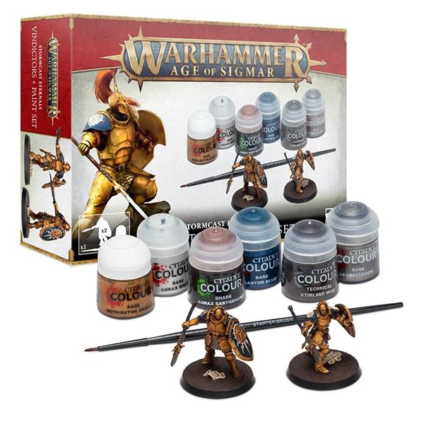 Discontinued Warhammer Age of Sigmar: Stormcast Eternals Vindictors and Paints Set