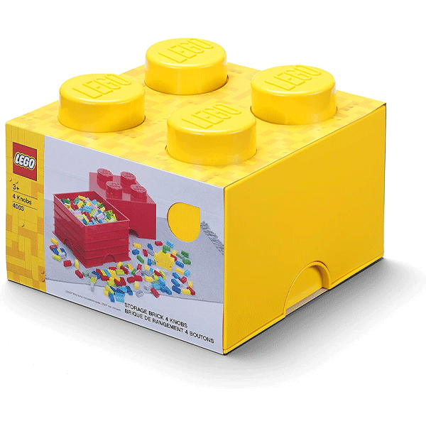 Lego Storage 4 Brick - Yellow