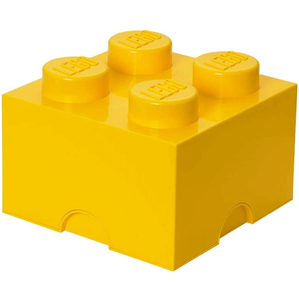 Lego Storage 4 Brick - Yellow