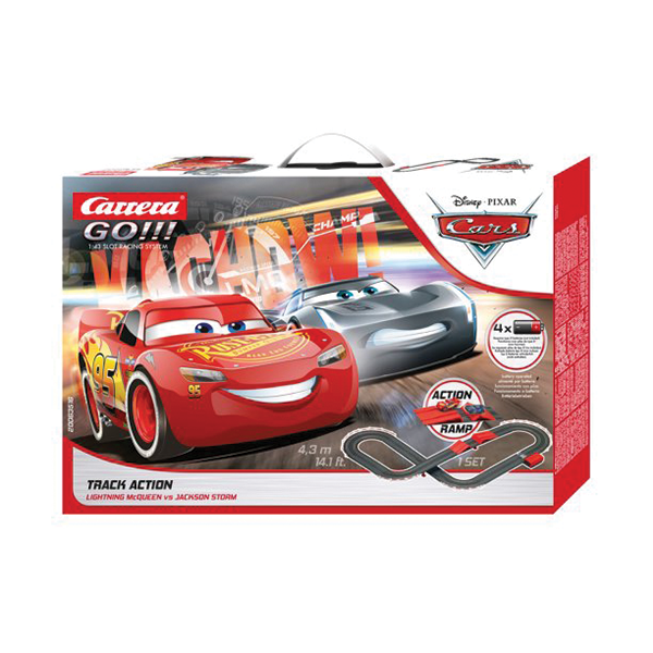 Carrera GO!!! Battery Operated Disney Pixar Cars Track Action Slot Car Race Track Set