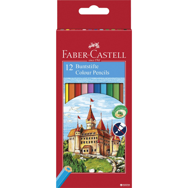 Faber & Castell Classic Colour Buntstifte Coloured Pencils (Cardboard Wallet of 12)