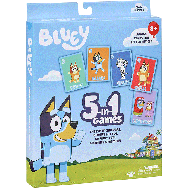 Bluey 5-in-1 Card Game Set