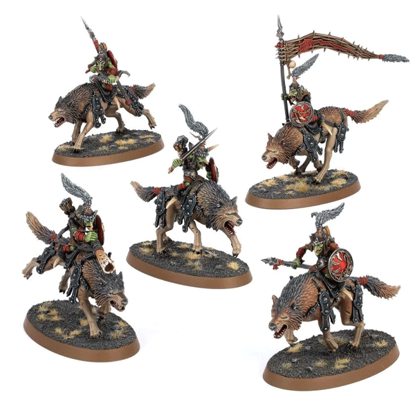 Warhammer Age of Sigmar -  Gloomsprite Gitz Snarlfang Riders