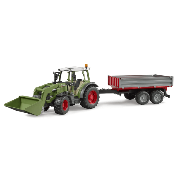 Bruder Fendt Vario 211 with Frontloader and Tipping Trailer