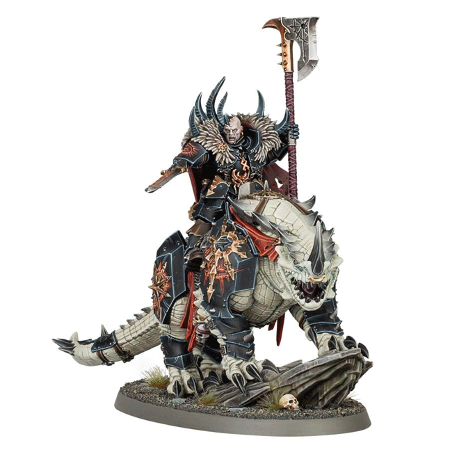 Warhammer Age of Sigmar Slaves to Darkness Chaos Lord on Karkadrak