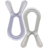 Zoli Bunny Teethers - Lilac/Ash (2 Pack)