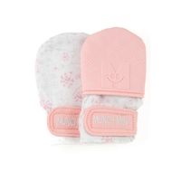 Malarkey Kids Much Minis Teething and Anti Scratch Mitt - Floral Wishes